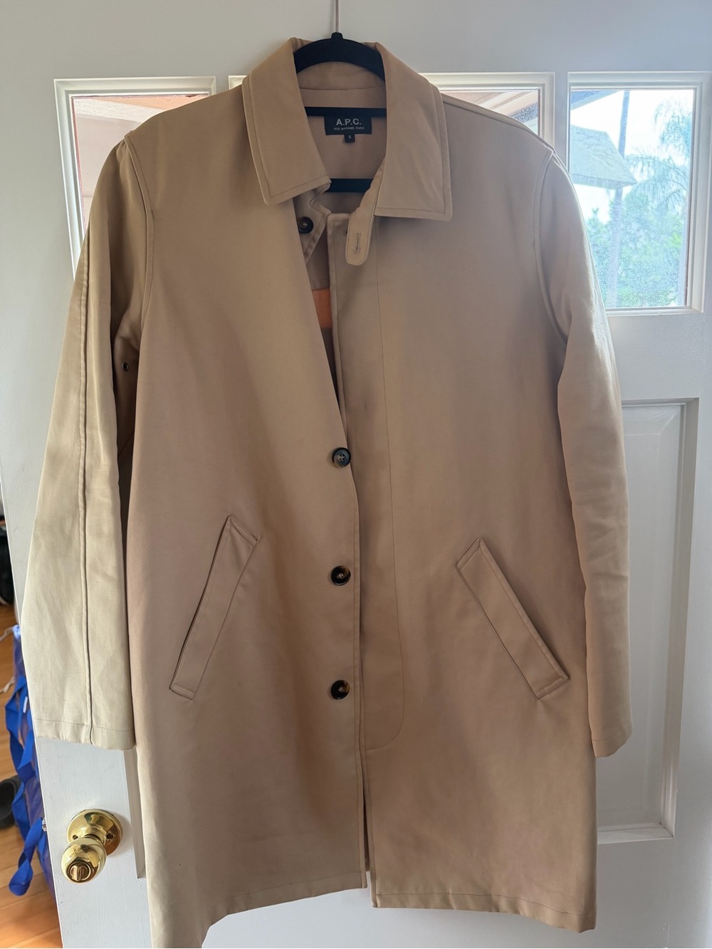 A.P.C. Men's Tan Trench Coat